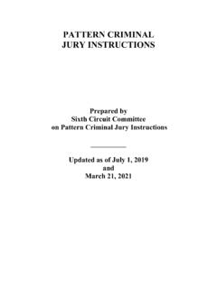 PATTERN CRIMINAL JURY INSTRUCTIONS - United States …