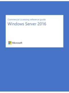 Commercial Licensing reference guide Windows Server 2016 ...