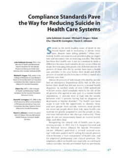 Compliance Standards Pave the Way for Reducing Suicide in ...