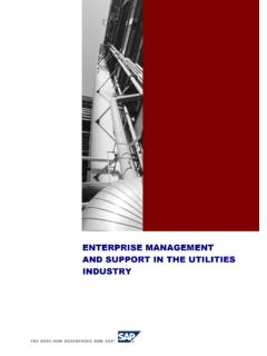 SAP Enterprise Management for Utilities