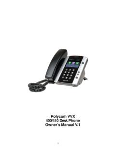 Polycom VVX 400/410 Desk Phone Owner’s Manual V - IT …