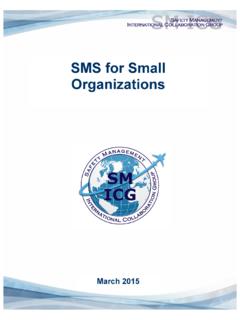 SMS for Small Organizations - skybrary.aero