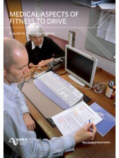 Medical aspects of fitness to drive - NZ Transport Agency