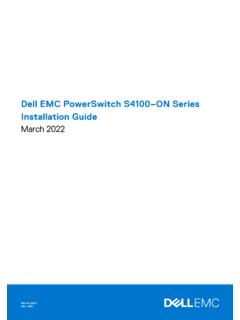 Dell EMC PowerSwitch S4100–ON Series Installation Guide ...