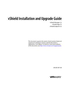 vShield Installation and Upgrade Guide - vShield …