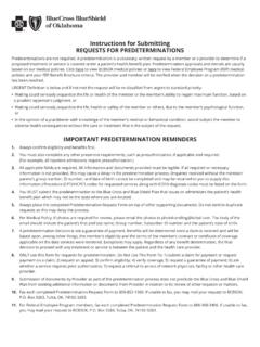 Predetermination Request Form - BCBSOK