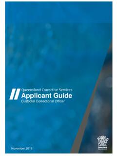 Applicant Guide - Queensland Corrective Services