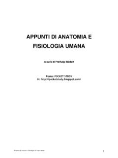 APPUNTI DI ANATOMIA E FISIOLOGIA UMANA - Massimo …