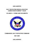 UNCLASSIFIED NAVY RECRUITING MANUAL …
