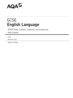 GCSE English Language - AQA