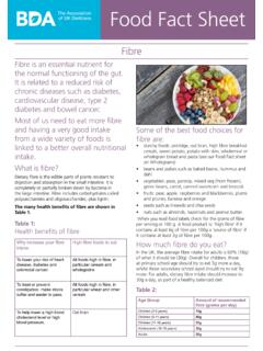Carbohydrates Food Fact Sheet