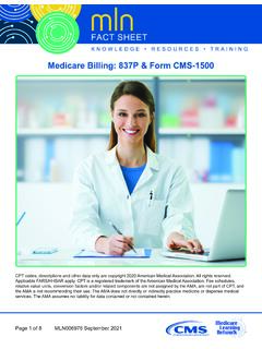 Medicare Billing: 837P &amp; Form CMS-1500 (MLN006976)