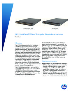 HP 5900AF and 5920AF Enterprise Top-of-Rack Switches