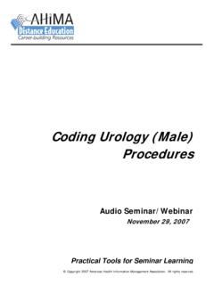 Coding Urology (Male) Procedures - AHIMA
