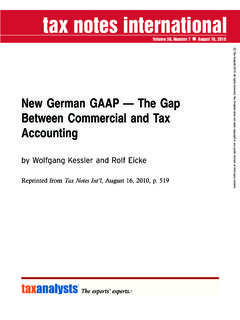 New German GAAP — The Gap Between …