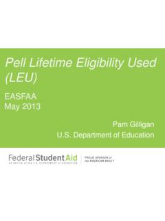 Pell Lifetime Eligibility Used (LEU) - EASFAA