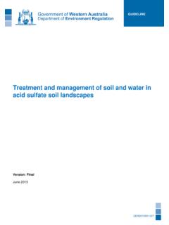 Treatment and management of soil and water in acid sulfate ...