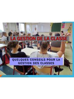 LA GESTION DE LA CLASSE - ac-besancon.fr