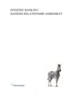 Investec Bank plc Banking Relationship Agreement