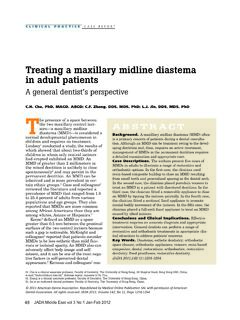 Treating a maxillary midline diastema in adult patients