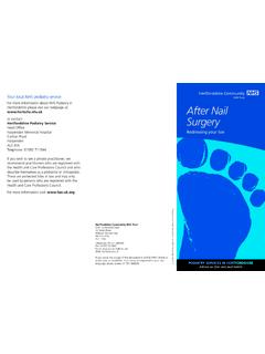 NHS Trust After Nail Surgery
