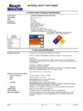 MATERIAL SAFETY DATA SHEET 1. Product and …