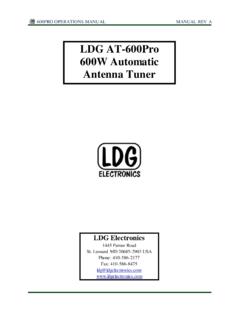LDG AT-600Pro 600W Automatic Antenna Tuner