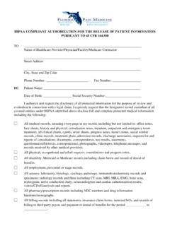 FPM HIPAA COMPLIANT AUTHORIZATION FOR THE …
