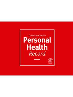 Personal Health Record booklet