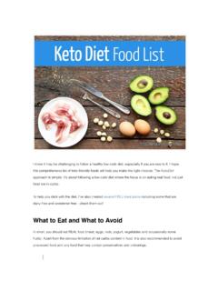 What to Eat and What to Avoid