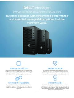 OPTIPLEX 3080 TOWER, SMALL FORM FACTOR AND MICRO …