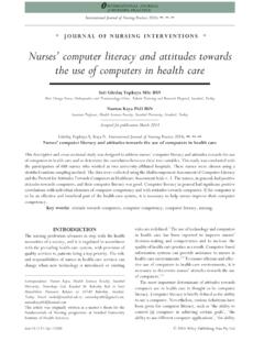 Nurses computer literacy and attitudes towards …