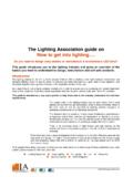 The Lighting Association guide on How to get into lighting….
