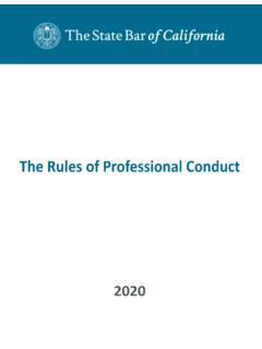 California Rules of Professional Conduct (Effective ...