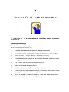 CLASIFICACI&#211;N DE LOS MICROORGANISMOS