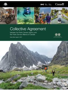 Collective Agreement - Public Service Alliance of Canada