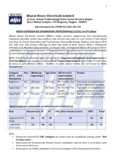 Bharat Heavy Electricals Limited - pswr.bhel.com