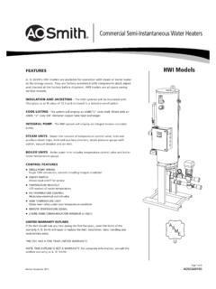 Commercial Semi-Instantaneous Water Heaters
