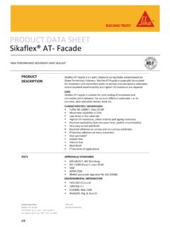 PRODUCT DATA SHEET Sikaflex&#174; AT Facade - H2OFF
