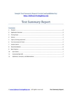 Test Summary Report - Software Testing Help