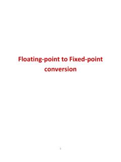Floating point to Fixed point conversion