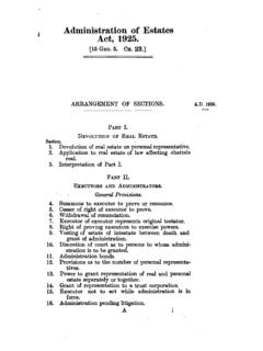 Administration of Estates Act, 1925. - legislation