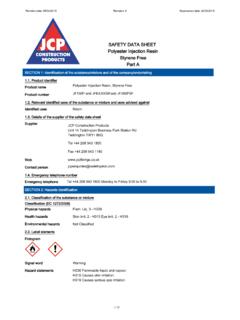 SAFETY DATA SHEET Polyester Injection Resin …