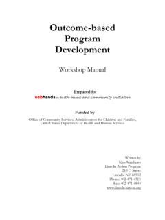 Outcome Workshop Manual - University of Nebraska system