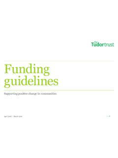 The Tudor Trust Guidelines 2018