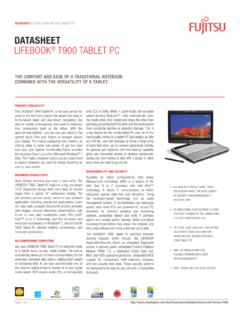 daTashEET LIFEBOOK T900 TABLET PC - Fujitsu