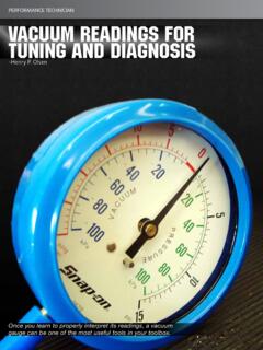 Vacuum Readings for Tuning and Diagnostics