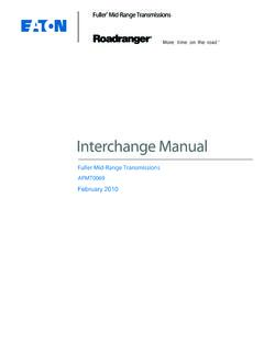 Interchange Manual - Eaton: Backed by Roadranger Support