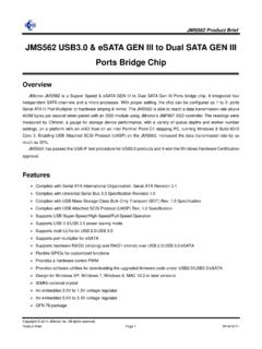 JMS562 USB3.0 &amp; eSATA GEN III to Dual SATA GEN …