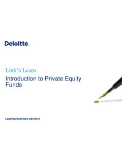Introduction to Private Equity Funds - Deloitte US
